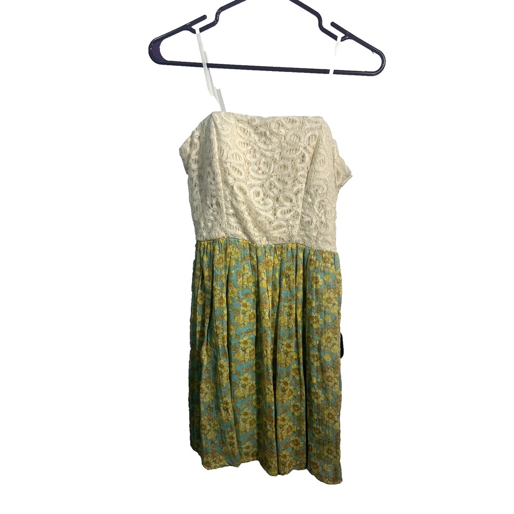city triangle‎ sleeveless flowy floral dress with belt size 7